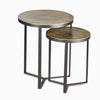 Set of Two Nesting Side Tables - Antiqued Brass - Greige - Home & Garden - Chiswick, London W4 