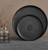 Large black etched tray aluminium base