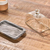 Marble Butter Dish with Glass Lid