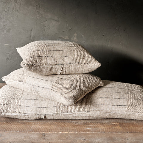 Slubby Handwoven Linen Cushion with Filler - Three Sizes