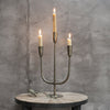 Small Arc Candelabra Brass 3 Candles