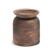 Large concrete faux wood vase