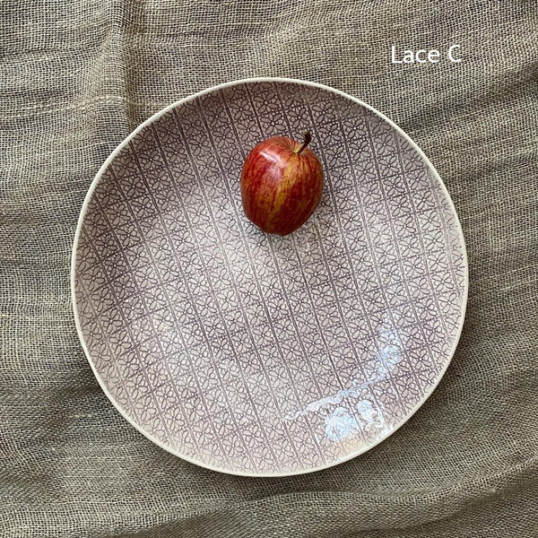 Wonki Ware Medium Spaghetti Bowl - Aubergine Lace