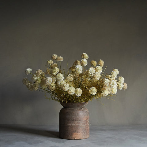 Large ceramic vase emulating wood