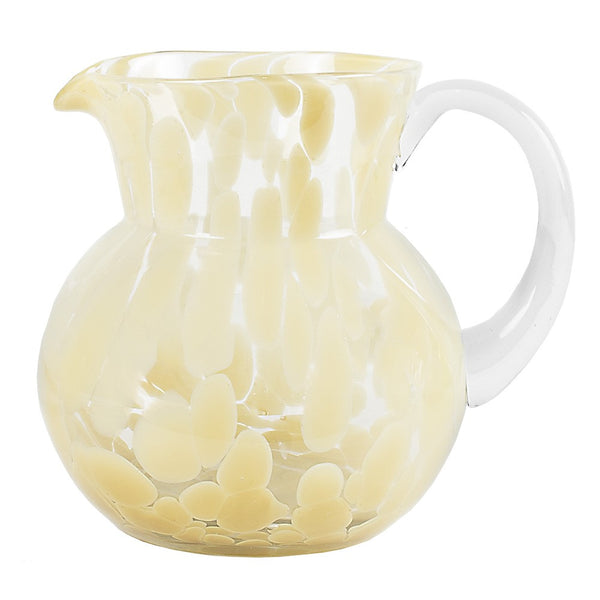 Milano Glass Jug - Soft Pink or Pale Ochre