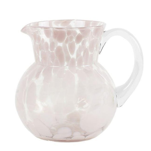 Milano Glass Jug - Soft Pink or Pale Ochre