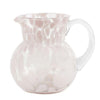 Milano Glass Jug - Soft Pink or Pale Ochre