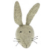 Mini Grey Hare Felt Wall Head by Fiona Walker, England - Greige - Home & Garden - Chiswick, London W4 