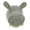Mini Hippo Felt Wall Head by Fiona Walker, England - Greige - Home & Garden - Chiswick, London W4 