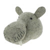 Mini Hippo Felt Wall Head by Fiona Walker, England - Greige - Home & Garden - Chiswick, London W4 