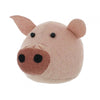 Mini Pig Felt Wall Head by Fiona Walker, England - Greige - Home & Garden - Chiswick, London W4 