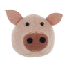 Mini Pig Felt Wall Head by Fiona Walker, England - Greige - Home & Garden - Chiswick, London W4 