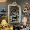 Large Antiqued Mirror with Arch Top