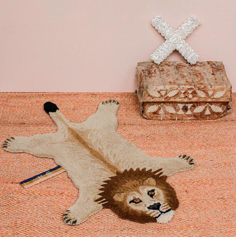 Moody Lion Rug - Tapis Amis Collection from Doing Goods - Greige - Home & Garden - Chiswick, London W4 
