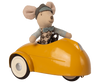 Maileg Mouse in Car with Garage - Yellow