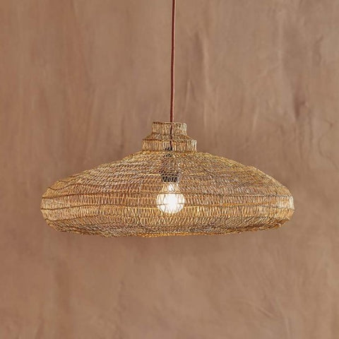 striking organic oval shape wire lampshade