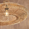 intricate wide oval wire lampshade antique brass finish
