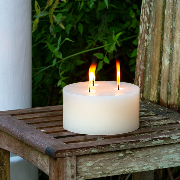 Outdoor Multiwick Pillar Candle - Ivory