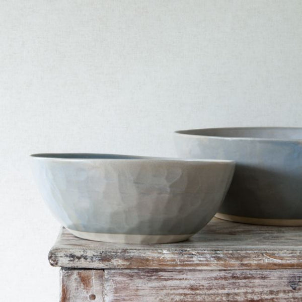 Ceramic Salad or Serving Bowl - Organic Shape - Mushroom Colour - Greige - Home & Garden - Chiswick, London W4 