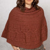 Noble Wilde Merino Possum Cable Poncho - Peach, Charcoal or Bahama