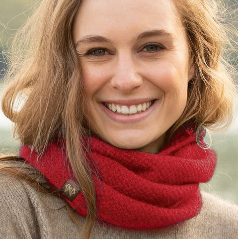 Noble Wilde Possum Merino Neck Warmer Poppy Red