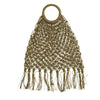 handmade jute macrame bag natural