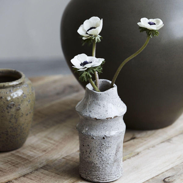 little organic rustic earthenware bud vase