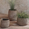 Tapered handcrafted seagrass storage basket