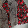 Pure Wool Paisley Scarf Red Black Cream Taupe