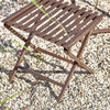 Iron rust colour outdoor side table powder coated