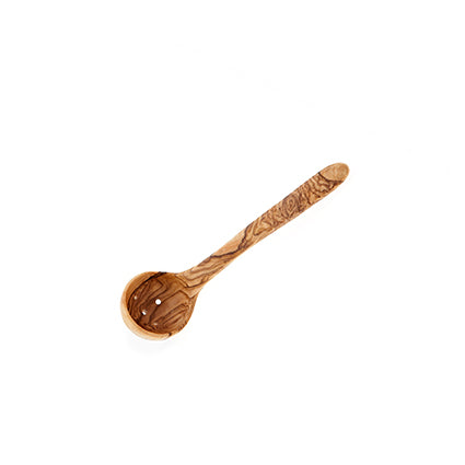 Olive Wood Olive spoon scoop drainage holes