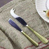 Set of Hand-Forged Cheese and Butter Knives - Brushed Gold Finish
