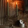 Recycled Brass Palm Candleholder