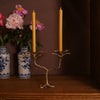 Recycled Brass Palm Candleholder