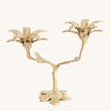 Recycled Brass Palm Candleholder