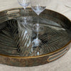 Round Fern Leaf Mirrored Tray - 44.5cm