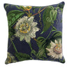 One Hundred Stars Cotton Velvet Cushion Passion Flower Grey