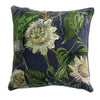 Kew Passion Flower Grey Velvet Cushion - One Hundred Stars