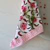 Hand Block Printed Cotton Napkins - Set of Four - Pink-Raspberry