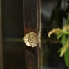 brass knob poppy flower