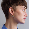 Alex Monroe handcrafted earrings gold & silver mix Posy Bloom Hoop 