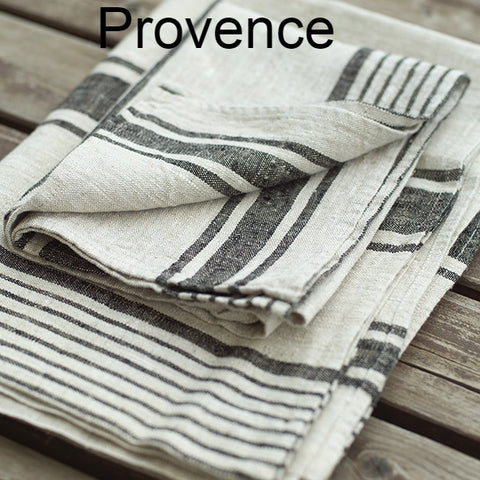 Linen Hand Towels (47x70cm) - Various Designs - Greige - Home & Garden - Chiswick, London W4 