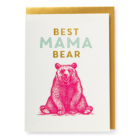 Mama Bear Letterpress Card