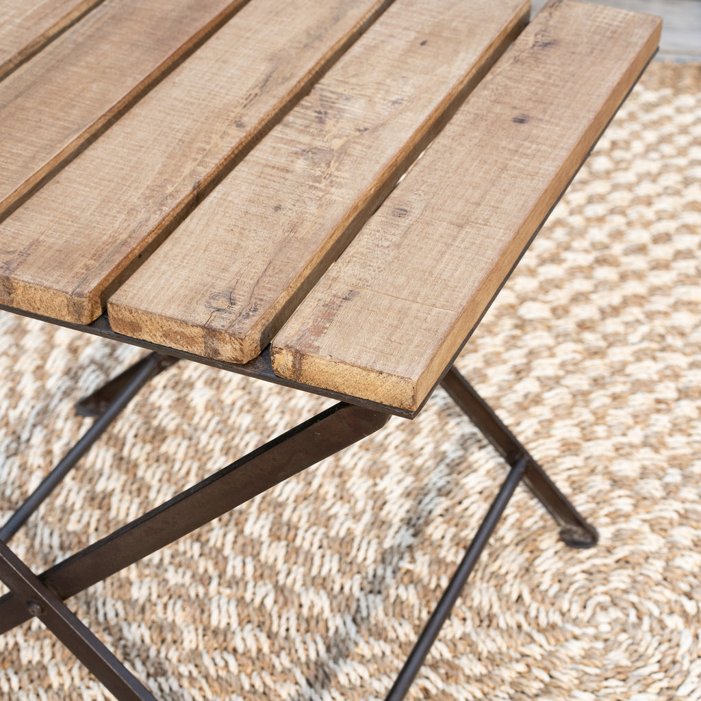 Reclaimed wood folding table deals