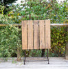 Folding Reclaimed Wood & Iron Outdoor Table