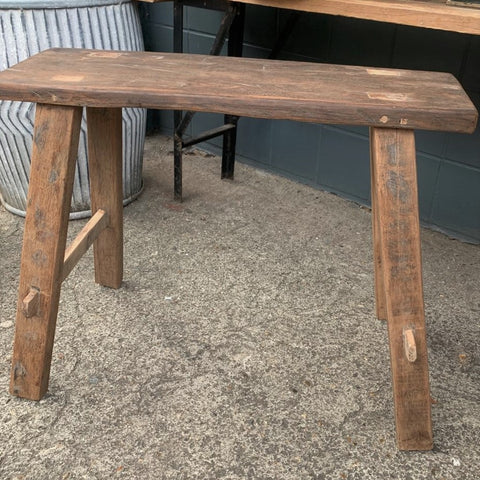 antique boat wood stool