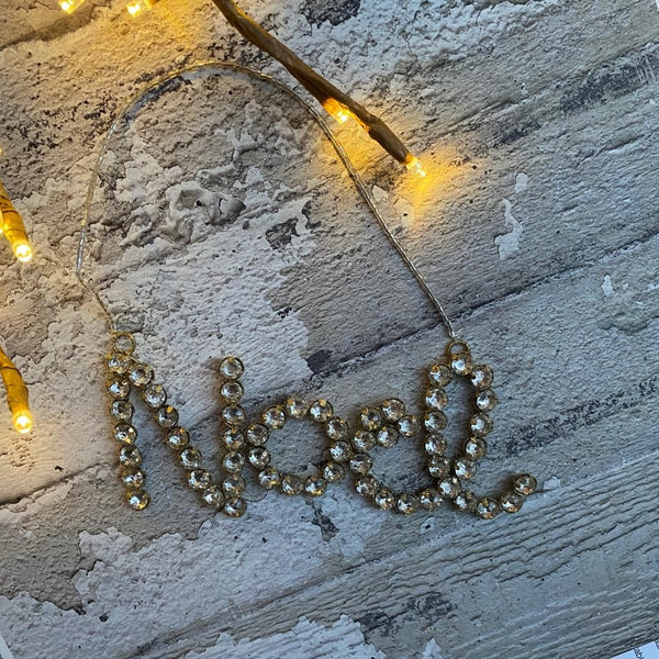 Hanging Rhinestone Noel Decoration