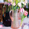 Tall Hobnail Jug - 1 Litre - Rosaline