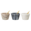 Marble Salt Jar with Spoon - Set of Three Assorted