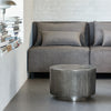 Round Brushed Silver Coffee Table - Rota - by House Doctor, Denmark